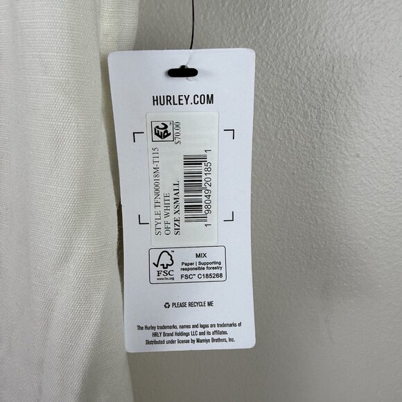 Hurley Off White Wide Leg Jumpsuit XS NWT Boho Beach Lightweight Summer Flowy - Picture 6 of 11